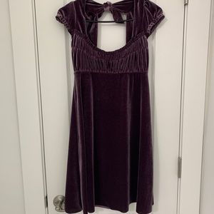 Free People Purple Velvet Dress